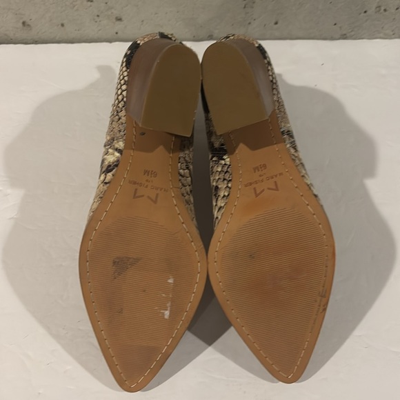 MARC FISHER ANNABEL WESTERN HEELED SNAKESKIN BOOTIE - SIZE 6.5 - Picture 8 of 9